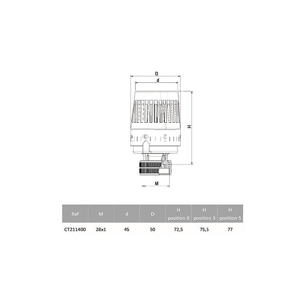 ORKLI - Tête thermostatique EROSO Orkli  CT211400 - large