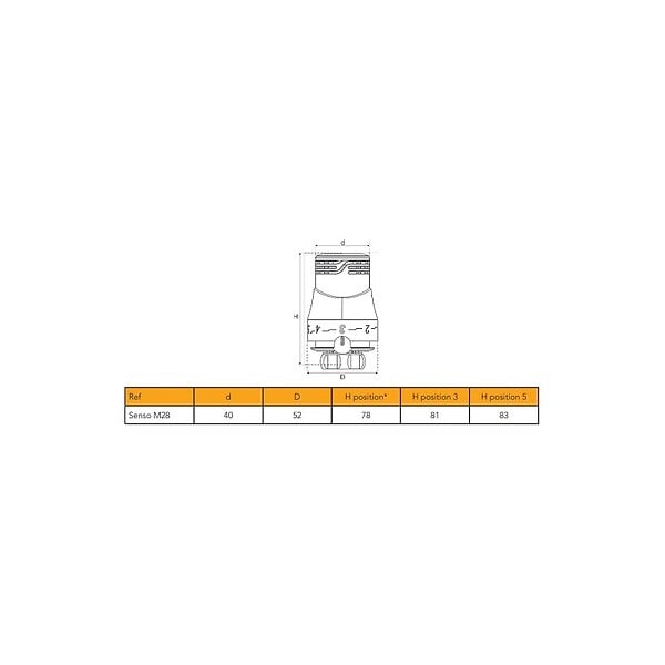 COMAP - Tête thermostatique SENSO M28 Comap  R100000 - large