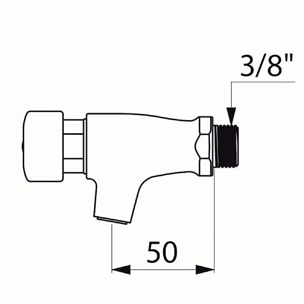DELABIE - Robinet temporisé Tempostop mural 15x21 eau froide 746000 - large