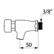 DELABIE - Robinet temporisé Tempostop mural 15x21 eau froide 746000 - vignette