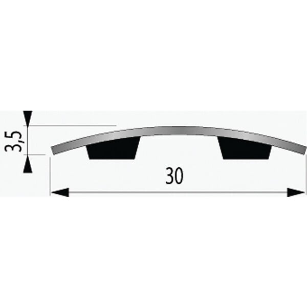 DINAC - Barre de seuil adhésive Dinac 083 m inox brillant  071233 - large