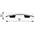 DINAC - Barre de seuil adhésive Dinac 083 m inox brillant  071233 - vignette