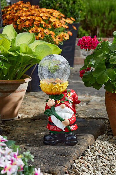 SMARTSOLAR - Sorcier et fleur solaire 41x20x15cm - large