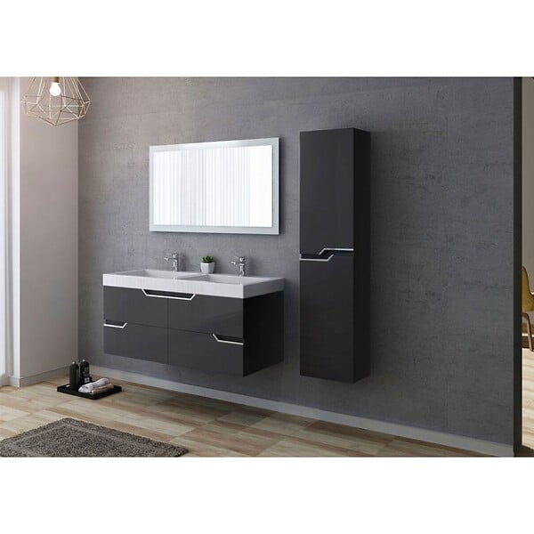 DISTRIBAIN - Meuble de salle de bain CALABRO 1200 Gris Anthracite - large