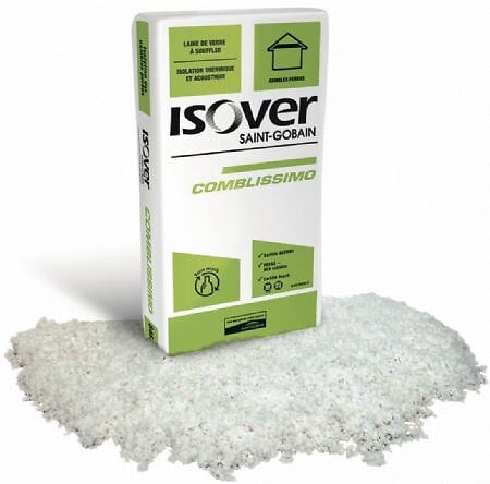 ISOVER - laine de verre à souffler Comblissimo - 17,3kg - 4,6m2 - large