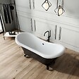 ROGIER & MOTHES - Baignoire sur pieds rétro DARLINGTON Noire 175 cm Pieds d'Aigle Noirs - vignette