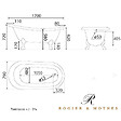 ROGIER & MOTHES - Baignoire sur pieds rétro en fonte LIVINGSTON Blanche 170 cm Pieds blancs - vignette