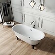 ROGIER & MOTHES - Baignoire sur pieds rétro SURRY HILLS Blanche 165 cm Pieds d'Aigle Cuivre rouge vieilli - vignette