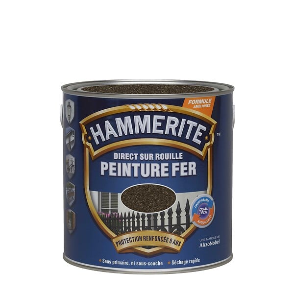 HAMMERITE - Peinture Direct sur Rouille - Forge Chataîgne - 2,5L - large