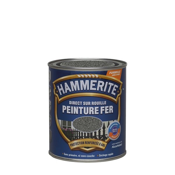 HAMMERITE - Peinture Direct sur Rouille - Forge Gris Zinc - 0,75L - large