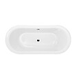 ROGIER & MOTHES - Baignoire îlot rétro sur socle ovale PITTSBURGH Blanche 177 cm - vignette