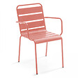 OVIALA - Fauteuil de jardin en métal argile - Palavas - vignette