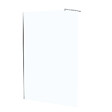 AURLANE - Paroi de Douche 140x195 cm en Verre Trempé 5 mm - Finition Chromé - CHROMED ELEMENTARY - vignette