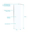 AURLANE - Paroi de Douche 70x195 cm en Verre Trempé 5 mm - Finition Chromé - CHROMED ELEMENTARY - vignette