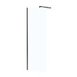 AURLANE - Paroi de Douche 70x195 cm en Verre Trempé 5 mm - Finition Noire - DARK ELEMENTARY - vignette