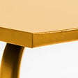 OVIALA - Table de jardin carrée en métal 4 places 70 cm  jaune - Palavas - vignette