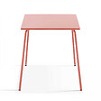OVIALA - Table de jardin carrée en métal argile 70cm - Palavas - vignette