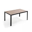OVIALA - Table de jardin 6 places en aluminium et céramique marron - Tivoli - vignette