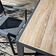 OVIALA - Table de jardin 6 places en aluminium et céramique marron - Tivoli - vignette