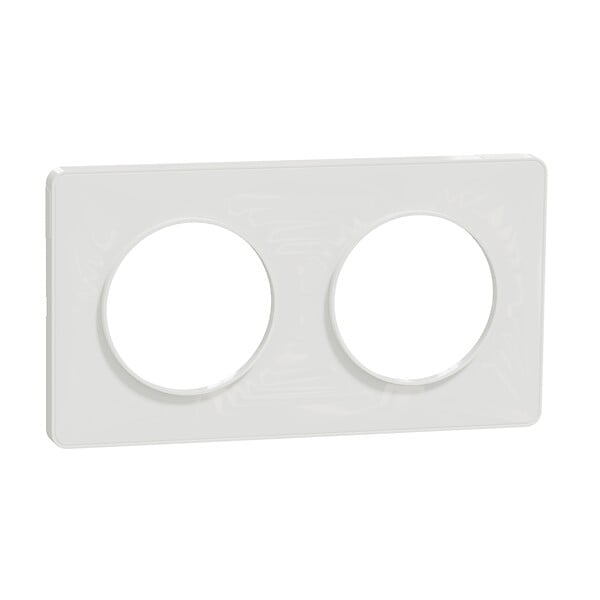 SCHNEIDER ELECTRIC - Odace Touch - plaque - blanc 2 postes horiz. ou vert - large