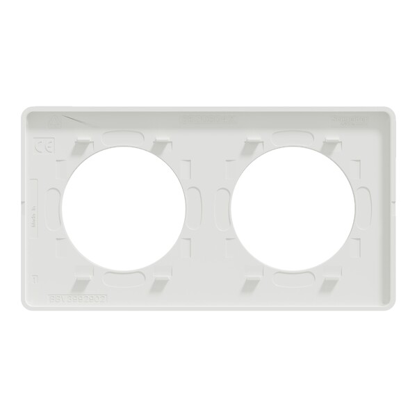 SCHNEIDER ELECTRIC - Odace Touch - plaque - blanc 2 postes horiz. ou vert - large