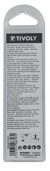 TIVOLY - 5 forets bois speed point Ø 2 à 5mm TECHNIC TIVOLY - large