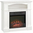 HOMCOM - Cheminée électrique XL style classique chic 1800 W  effet flammes LED minuterie température luminosité réglables télécommande fournie blanc - vignette