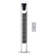 HOMCOM - Ventilateur colonne tour oscillant silencieux 40 W télécommande panneau contrôle tactile 3 vitesses Ø 18 x 78H cm blanc - vignette