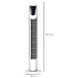 HOMCOM - Ventilateur colonne tour oscillant silencieux 40 W télécommande panneau contrôle tactile 3 vitesses Ø 18 x 78H cm blanc - vignette