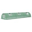 OUTSUNNY - Mini serre de jardin serre à  tomates dim. 300L x 80l x 45H cm acier PE 5 fenêtres zippées enroulables vert - vignette
