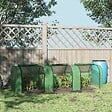 OUTSUNNY - Mini serre de jardin serre à  tomates 2,95L x 1l x 0,8H m acier PE haute densité 140 g/mÂ² anti-UV 3 fenêtres zip enroulables vert - vignette