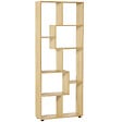 HOMCOM - Bibliothèque étagère meuble de rangement dim. 70L x 24l x 178H cm en zigazag et 8 espaces en panneau de particules naturel - vignette
