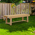 OUTSUNNY - Banc de jardin 2 places style rural chic assise à lattes dim. 110L x 38l x 35H cm bois de sapin pré-huilé - vignette