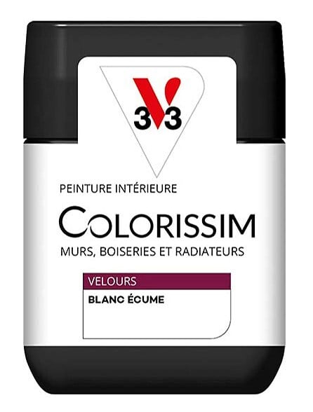 V33 PEINTURE - Peinture Colorissim Velours blanc écume 75 ML - large
