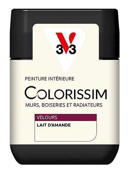 V33 PEINTURE - Peinture Colorissim Velours lait d'amande 75 ML - large
