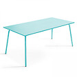 OVIALA - Ensemble table de jardin et 8 chaises en métal turquoise - Palavas - vignette
