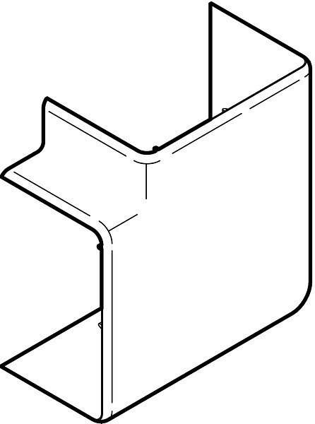OBO BETTERMANN - Angle plat CLIDI 90X55mm - REHAU - 6132870 - large