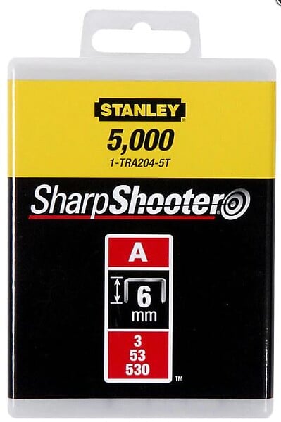 STANLEY - Agrafes Type A 6mm boîte de 1000 - STANLEY - 1-TRA204T - large