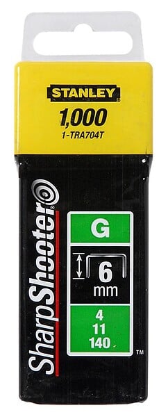 STANLEY - Agrafes 8 mm type G boîte de 5000 - STANLEY - 1-TRA705-5T - large