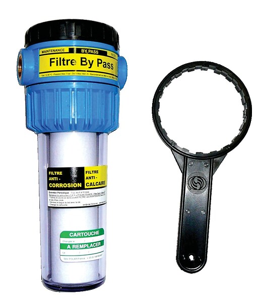 POLAR - Filtre anti calcaire ou corrosion compact 2 en 1 - large