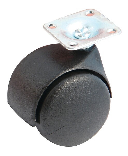 AVL - Roulette double galet noire diamètre 50mm tige M10 à  frein - AVL - 595526A - large