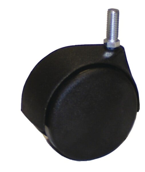 AVL - Roulette double galet noire diamètre 50mm tige M10 à  frein - AVL - 595526A - large