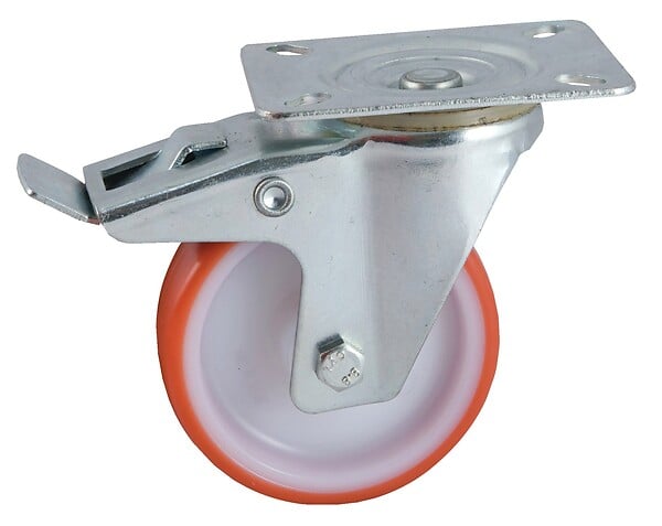 AVL - Roulettes AVL polyuréthane rouge - large