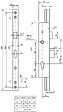 METALUX - Serrure 3 points pêne dormant seul coffre 92MTX T9 36mm T24 - METALUX - F1T9360200 - vignette