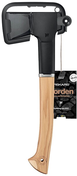 FISKARS - Hache à fendre N12 - Manche bois Hickory - Pour bûches de max.20cm - large
