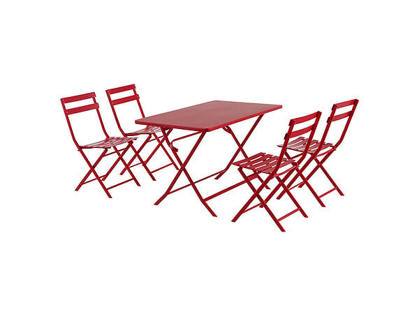 HESPERIDE - Table de jardin rectangle Greensboro 110 x 70 cm Groseille - Hespéride - large