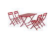 HESPERIDE - Table de jardin rectangle Greensboro 110 x 70 cm Groseille - Hespéride - vignette