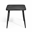 OVIALA - Table de jardin carrée en aluminium noir - Bristol - vignette