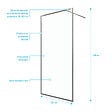 AURLANE - Paroi de Douche 100x200 cm - Cadre et Bras Aluminium Chrome - CHROMED CONTOURING - vignette