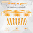 OUTSUNNY - Store banne manuel rétractable aluminium polyester imperméabilisé 3L x 2,5l m orange blanc rayé - vignette